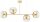 Deckenleuchte 4-flammig Glas Metall Gold E27 L:80 cm Leuchte