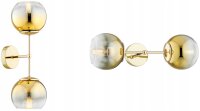 Wandleuchte Up Down 2-flammig Glas Gold E27 H:40 cm