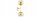 Wandleuchte Up Down 2-flammig Glas Gold E27 H:40 cm Leuchte