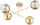 Deckenleuchte 4-flammig Glas Gold E27 L:70 cm blendarm Leuchte