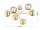 Deckenleuchte 6-flammig Glas Gold E27 L:70 cm blendarm Leuchte