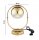 Tischleuchte Glas Gold E27 H:35 cm Modern dekorativ Leuchte