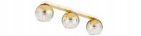 Deckenleuchte 3-flammig Glas Metall Gold E27 L:60 cm