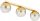 Deckenleuchte 3-flammig Glas Metall Gold E27 L:60 cm Leuchte