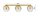 Deckenleuchte 3-flammig Glas Metall Gold E27 L:60 cm Leuchte