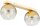 Deckenleuchte 2-flammig Glas Metall Gold E27 L:60 cm Leuchte