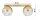 Deckenleuchte 2-flammig Glas Metall Gold E27 L:60 cm Leuchte
