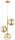 Pendelleuchte 3-flammig Glas Metall Gold E27 B:30 cm Leuchte