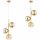 Pendelleuchte 3-flammig Glas Metall Gold E27 B:30 cm Leuchte