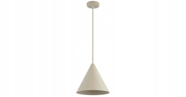 Pendelleuchte Metall Beige Kegel E27 B:25 cm Modern Leuchte