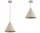 Pendelleuchte Metall Beige Kegel E27 B:25 cm Modern Leuchte