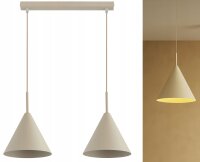 Pendelleuchte 2-flammig Beige E27 L:50 cm Modern