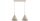 Pendelleuchte 2-flammig Beige E27 L:50 cm Modern Leuchte