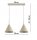 Pendelleuchte 2-flammig Beige E27 L:50 cm Modern Leuchte