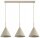 Pendelleuchte 3-flammig Beige E27 L:70 cm Modern Leuchte