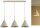 Pendelleuchte 3-flammig Beige E27 L:70 cm Modern Leuchte