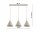 Pendelleuchte 3-flammig Beige E27 L:70 cm Modern Leuchte