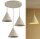 Pendelleuchte 3-flammig Metall Beige E27 B:40 cm Modern Leuchte