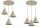 Pendelleuchte 3-flammig Metall Beige E27 B:40 cm Modern Leuchte