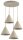 Hängelampe 4-flammig Beige Metall E27 B:40 cm Modern Leuchte