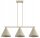 Pendelleuchte 3-flammig Metall Beige E27 L:70 cm Leuchte