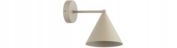 Wandleuchte mit Arm Metall Beige E27 T:24 cm wohnlich Leuchte