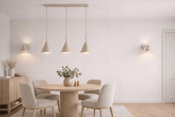 Wandleuchte mit Arm Metall Beige E27 T:24 cm wohnlich Leuchte