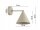 Wandleuchte mit Arm Metall Beige E27 T:24 cm wohnlich Leuchte