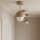 Deckenleuchte Glas Metall Beige E27 B:18 cm Modern
