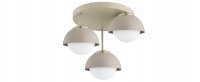 Deckenleuchte Glas Metall Beige E27 B:40 cm Modern