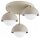 Deckenleuchte Glas Metall Beige E27 B:40 cm Modern Leuchte