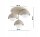 Deckenleuchte Glas Metall Beige E27 B:40 cm Modern Leuchte