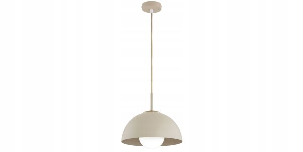 Hängelampe Glas Metall Beige E27 B:30 cm dekorativ Leuchte