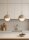 Pendelleuchte 2-flammig Glas Metall Beige E27 40 cm Leuchte