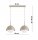 Pendelleuchte 2-flammig Glas Metall Beige E27 40 cm Leuchte