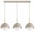 Hängelampe 3-flammig Glas Metall Beige E27 L:70 cm Leuchte