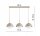 Hängelampe 3-flammig Glas Metall Beige E27 L:70 cm Leuchte