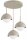 Hängelampe 3-flammig Glas Metall Beige E27 B:40 cm Leuchte