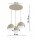 Hängelampe 3-flammig Glas Metall Beige E27 B:40 cm Leuchte