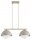 Hängelampe 2-flammig Glas Metall Beige E27 L:50 cm Leuchte