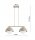 Hängelampe 2-flammig Glas Metall Beige E27 L:50 cm Leuchte