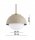 Hängelampe Glas Metall Beige 3-flammig E27 L:70 cm Leuchte