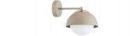 Wandlampe blendarm Glas Metall Beige E27 T:20 cm Modern