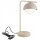 Tischlampe Glas Metall Beige Modern E27 38 cm blendarm Leuchte