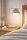 Tischlampe Glas Metall Beige Modern E27 38 cm blendarm Leuchte