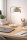 Tischlampe Glas Metall Beige Modern E27 38 cm blendarm Leuchte