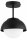 Deckenlampe Glas Metall Schwarz E27 Ø18 cm blendarm