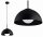 Pendelleuchte Glas Metall Schwarz E27 B:30 cm blendarm Leuchte