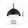 Hängelampe 3-flammig Glas Metall Schwarz E27 L:60 cm Leuchte