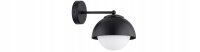 Wandlampe Glas Metall Schwarz blendarm E27 T:24 cm